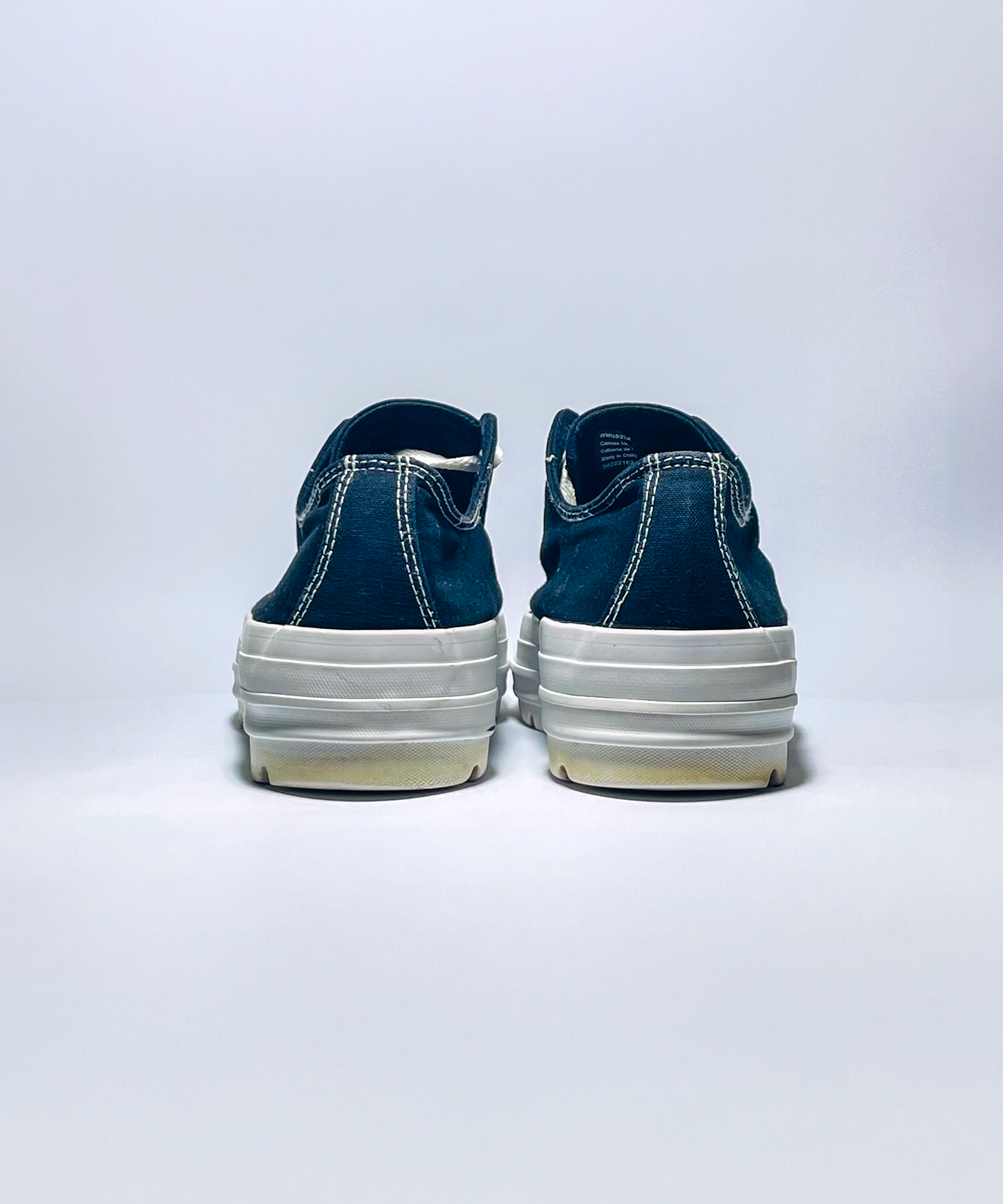 NOBO Black Canvas Lug Sole Sneakers