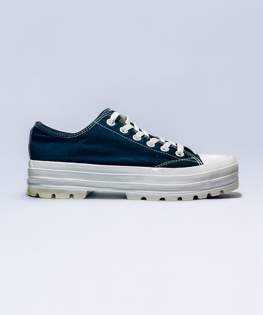NOBO Black Canvas Lug Sole Sneakers